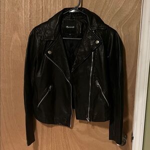 Madewell Black Leather Moto Jacket
